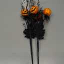 Halloween Decorations Indoor with Pumpkins and White Ghost, Halloween Centerpieces Decor for Tables, Vase Fillers, Artificial Flowers Festive Ornaments and Picks(5PCS) (Orange Pumkin)