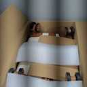 Kono Lightweight 28 Inch Expandable Luggage with Quiet Spinner Wheels TSA Lock, Scratch and Drop Resistant PC+ABS Hardside Durable Large Checked Suitcase, Cream White & Brown