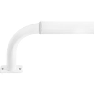 Meriville 1-Inch Diameter Wrap Around Blackout Curtain Rod, 84-Inch to 120-Inch, Glossy White Finish