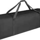 COOLBEBE 52" Sports Duffle Bag - 160L Extra Large Travel Duffel Luggage Bag with Upgrade 2-way Lockable Zippers, Sturdy & Water Resistant Long Duffle Bag for Camping Moving (Black 52inch)