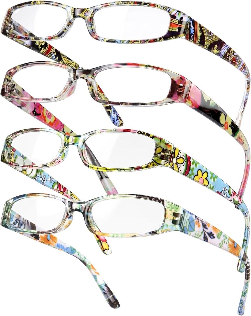 Gaoye 1.5 Readers for Women, Blue Light Blocking Reading Glasses, Stylish Reading Glasses for Women in 4 Patterns