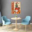 JFYHAB Halloween Gnome Pumpkin Diamond Painting Kits for Adults Weclome Diamond Art Kits for Adult Beginner, DIY Full Drill Skull Diamond Dots Paintings with Diamonds 5D Gem Art Decor 16x12 Inch