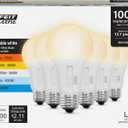 Feit Electric A21 LED Light Bulb, 100W Replacement, Dimmable, Selectable Color Temperatures (2700K-5000K), 1600 Lumens, General Purpose Light Bulbs, 15,000-Hour Lifetime, OM100DM/5CCTCA/LED/6, 6 Pack