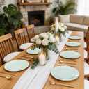 Tinybee 60PCS Sage Green Plates - Heavy Duty Sage Green Disposable Plates, Elegant Plastic Plates for Bridal Shower, Wedding and Party Including 30 Dinner Plates 10 '' & 30 Dessert Plates 7.5 ''