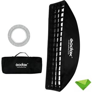 Godox 12"x 47"/30x120cm Strip Softbox Reflector Modifier with Honeycomb Grid Bowens Mount for Photo Strobe Studio Flash Softbox for Godox AD600BM SK400II MS300 AD400Pro VL150 SL150 w/Carrying Bag