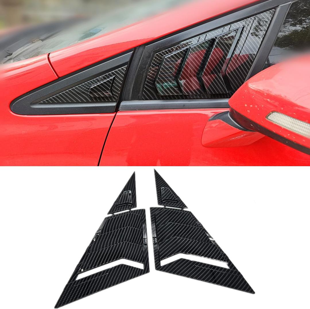 Window Louvers for 9th Gen Honda Civic Sedan 2012 2013 2014 2015 Front Side Window Louvers Air Vent Shades Panel Cover Auto Exterior Decoration AccessoriesFront Side Carbon Fiber