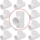 12 Pack 1" Tee 3 Way PVC Pipe Fittings Connector, Furniture Build Grade SCH40 PVC Elbow Pipe Fitting for Build PVC Furniture DIY Garden Shelf (Socket x Socket x Socket) Contractor Pack PVC Pressure