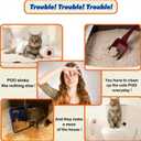 Cat Toilet Training Kit Litter Box Trainer for Indoor Cats, Reusable Plastic Rings Fit Any Toilet, Stop Scooping Litter (Blue)