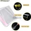 3 x 2x3 Inches 200PCS Self Sealing Cellophane Bags Self Adhesive Clear Resealable Cellophane Bags 2"x3"