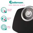 Adamson A25 Scales for Body Weight - Up to 400 LB - New Version - 5.3" Dial on 12.4" x 10.2" Platform - Anti-Skid Rubber Surface - High Precision Bathroom Scale Analog - Durable with 20-Year Assurance