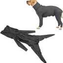 Dog Onesie Surgery Recovery Suit, Shedding Bodysuit for Dogs Full Coverage Jumpsuit Elastic Prevent Shedding Dog Bodysuit for Post Operative Pets Bodysuit Sport Shirt Reduce Anxiety (XXL)