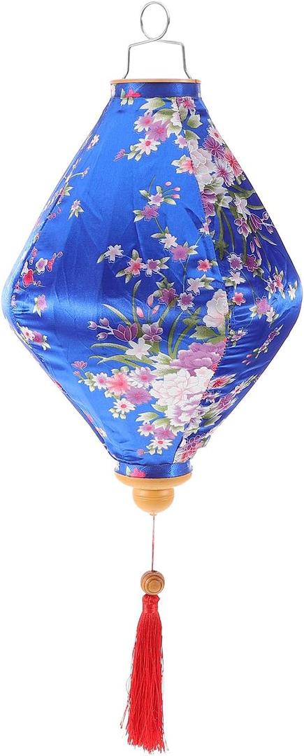 LUOZZY Traditional Asian Vietnamese Lanterns Weatherproof Silk Hanging Lanterns for Outdoor Patio Gardens Decorations