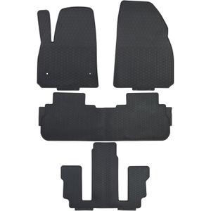 Custom-fit for 2020-2025 Cadillac XT6 Floor mats (Bucket 6 Seats) All-Weather Rubber Floor Liners Set Heavy Duty Set (Black)