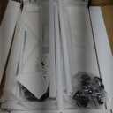 Small Standing Desk Adjustable Height, Mobile Stand Up Desk with Wheels, 32 Inch Portable Rolling Desks Conference Room Tables for Walking Pad Treadmill Wood Rustic