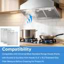3PCS 12.6"x10.2" (320x260x9mm) Universal Range Hood Filter 5-Layer Grease Filter Aluminum Mesh