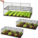 3 Pack Plant Protectors from Animals, Garden Cloches for Plants, Rustproof Chicken Wire Cloche Plant Cages to Keep Animals Out, Sturdy Metal Garden Cages for Outdoor Plants, 40" L 20.5" W 10" H