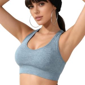 Sports Bras with Phone Pocket for Women High Impact Support-Workout Bra with Removable Pads for Gym Fitness, M