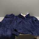 Fluffy Men's Pajamas Set, Soft Fleece PJs Sets Lounge Sleepwear Pajama Pants Comfy Pyjamas with Pockets for Warm Winter (X-Large, Navy Blue)