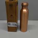RAJRANG Copper Water Bottle 34 oz/1L Pure Copper Bottle for Drinking Water  Leak Proof, Travel Friendly, Ayurvedic Hydration Bottle for Yoga, Office, Gym