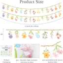 2PCS Wildflower Garland Banner, Wildflower Party Decorations Floral Grland for Baby in Bloom Baby Shower Bridal Shower Spring Tea Party Wild One Birthday Easter Mother's Day Decorations