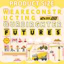 2 x Construction Bulletin Board Back to School Construction Theme Decorations