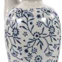 Japanese Ceramic Soy Sauce Dispenser - Traditional Blue and White Oil Cruet for Vinegar and Seasoning Storage in Home Kitchen, Pack of 2