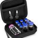 Peptide Case for Fridge, Bac Water for Peptides, Glp1, 3ml Vial Storage, Insulin Fridge Holder Storage Cases, Travel Case, with Mesh Pocket, Only Box(Black,12x3ml+3x10 Ml+1x30ml,Classic)