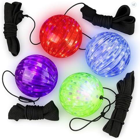 ArtCreativity Light Up Orbit Wrist Balls, Set of 1 Light up Balls with Flashing Lights and Elastic String, Orbit Ball Toy Glow in the Dark, Glow Toys Easter Party Favors for Kids Ages 3+