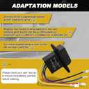 387874 RV Electric Stabilizer Jack Switch Compatible with Lippert High Speed Stabilizer Jacks, Power Stabilizer Jack Extend Retract Switch with Harness & Extra Terminals | IP66-rated Waterproof, Black