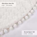 IMIKEYA Christmas Tree Skirt, 36 inches Luxury Faux Fur Christmas Tree Skirt, Beige Christmas Xmas Tree Skirt with Hand-Sewn Pompoms, Soft Thick Plush Tree Skirt for Christmas Tree Decorations