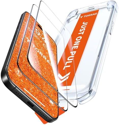 TORRAS for iPhone 17 Pro Max Screen Protector [12Ft Military-Grade Shatterproof] [9H+ Aerospace Tempered Glass] Anti-Scratch Full Coverage Fit Screen Protector 17 ProMax 6.9" 2-Pack