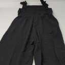 Girls Jumpsuit Ruffle Sleeveless Smocked Wide Leg Romper One Piece Summer Outfits with Pockets ((14Y-15Y)3XL, Black)
