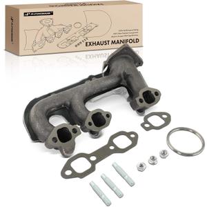 A-Premium Left Exhaust Manifold Kit W/Gaskets, Studs, Nuts [4.3L] Compatible with Chevy, GMC & Workhorse - Silverado 1500 1500 Classic, Express 1500 2500, Sierra, Savana, FasTrack FT931