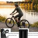 3-Tube Bike Fishing Rod Holder,Fishing Rod Rack for Bike,Bicycle Fishing Pole Holder for Frame, Easy to Mount, Rod Rack for Bicycle Fishing,With Stainless Steel Rubber R-Clamps & Elastic Straps