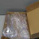 18 Pcs Plastic Serving Utensils 9" Clear Disposable Utensils Set Includes Spoons Serving Forks Tongs for Birthday Wedding Parties Buffet Cutlery Food (Clear)