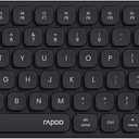 Rapoo 9010M Multi-Device Keyboard and Mouse Combo, 2.4GHz/Bluetooth 5.0/4.0 Wireless Keyboard & Mouse Set for Windows/Mac/Linux/Chrome, Support 4 Devices, Low-Profile Silent Click, Battery Powered (Black)