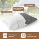 Small Shredded Memory Foam Pillow, Camping Pillow Travel Pillow - Compressible Medium Firm, Breathable Cover, Ideal Backpacking Hiking, Airplane and Car