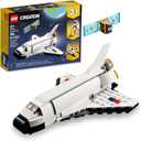 LEGO Creator 3 in 1 Space Shuttle Toys - Space Toys Building Set for Boys & Girls, Ages 6+ - Option to Build 2 Spaceships or Astronaut - Educational Gift for Kids Birthday & Holidays - 31134