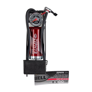 Bell Sports Zephyr 200 100 PSI Steel Frame Multi-Sport Foot Pump