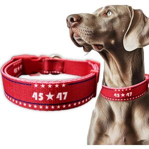 2024 American Blue Red Dog Collar, Embroidered Dog Collar, Adjustable for Small Medium Large Dogs, Congratulations. 2024 American Blue Red Dog Collar, Embroidered Dog Collar, Adjustable for Small Medium Large Dogs, Congratulations.