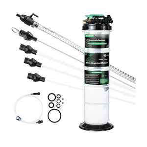 9.5 L/2.5 Gallon Oil Extractor Pump Pneumatic/Manual, Fluid Extractor Oil Change Pump Extractor with 5 Tubes and A Brake Bleeding Hose for Automotive, Boats