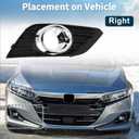 Fog Light Grill for Buick Encore 2013-2016 No.95470235 Front Right Front Lower Bumper Fog Light Cover Inserts Black,Silver Tone 1 Pc