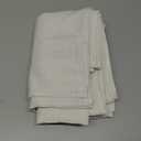 ZeeMart Linen Checked Table Cloth, Farmhouse Style Plaid Embroidered Neutral Tablecloth, Water Resistant Rectangle Table Cloth, Ivory 52x70 Inches