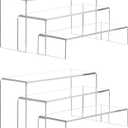 ihomecooker 6 Pc Clear Acrylic Display Risers Showcase for Shoe Risers Retail Stand Cupcake Stand Dessert Stand