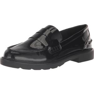 Anne Klein Women's Emmylou Loafer Flat (7.5, Black Patent)