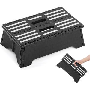 5 inch Lightweight Portable Folding Step - Great for Kitchen, Bathroom, Bedroom, Kids or Adults -Opens Easy with One Flip