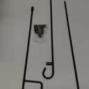 HOOSUN Garden Flag Stand Holder Pole Easy To Install Strong Sturdy Wrought Ion Fits 12.5" x 18" Mini Flag With 1 Tiger Clip Curved Hook With S Type (1)