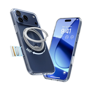 TORRAS 360 Magnetic Stand for iPhone 17 Pro Max Case, [Fit for MagSafe] [4X Military-Grade Protection] Slim Case for iPhone 17 Pro Max 6.9" 2025, Clear, Ostand O3 Fitness Series