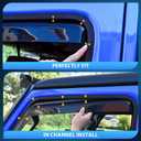 Nilight in Channel Rain Guard for Honda Ridgeline 2017 2018 2019 2020 2021 2022 2023 2024 2025 2026, Inside Mount Window Deflectors for Cars, Light Smoky Blue, 4PCS