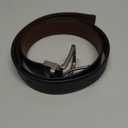 CHAOREN Reversible Mens Belt 1 Piece  Leather Belt Men for Dress Pants - Single Belt, 2 Colors (34"-36"waist Adjustable, Black/Brown)